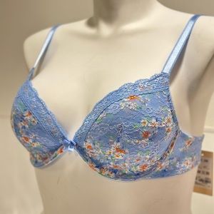 NWT| Blue Underwire Padded Bra